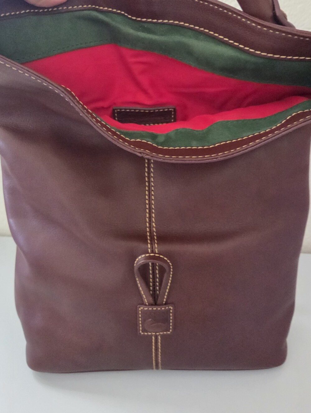 Dooney and Bourke Florentine Medium Toggle Crossbody In Chestnut - Picture 10 of 12